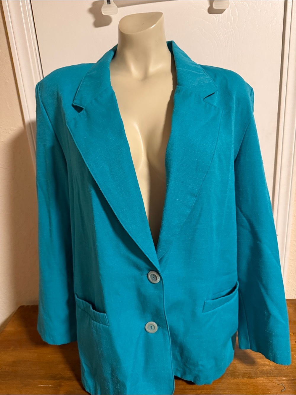 Alfred Dunner Teal-Blue Women's Blazer Jacket